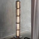 Nordic Style Axyaa Art Glass Floor Lamp with LED Strip for Living Room