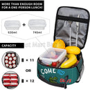 Axyaa Insulated Thermal Lunch Bag: Personalized Bento Tote with Photo & Text