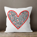 Axyaa Plush Velvet Pillowcase Decorative Cushion Cover in Popular Graffiti Art