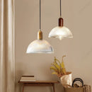 Axyaa LED Glass Lampshade Chandelier for Living Room, Bedroom, and Cafe Lighting