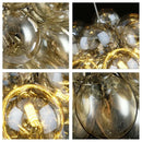 Axyaa Glass Chandelier LED Ceiling Lamp for Designer Home Decor