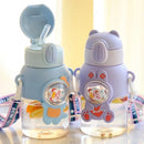 Axyaa Kids Straw Cup with Shoulder Strap - Leakproof & Portable - Cartoon Design