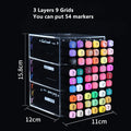 Axyaa Acrylic Marker Holder Desk Organizer for Office School Supplies Storage Shelf
