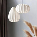 Axyaa Nordic Wabi Sabi Fabric LED Pendant Lights Chandelier for Dining Room