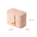 Axyaa Mini Jewelry Box: Portable Travel Organizer for Earrings, Necklaces, Rings