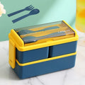 Axyaa Leakproof Lunch Box Set with Fork & Spoon - Microwave Safe Container