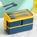 Axyaa Leakproof Lunch Box Set with Fork & Spoon - Microwave Safe Container