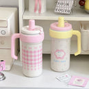 Axyaa Stainless Steel Insulated Water Bottle with Straw Infuser & Handle