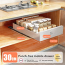 Axyaa Slide Out Cabinet Organizer Pantry Shelves Sliding Drawer Storage Rack