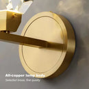 Axyaa Crystal LED Wall Sconce - Copper Indoor Lighting Fixture