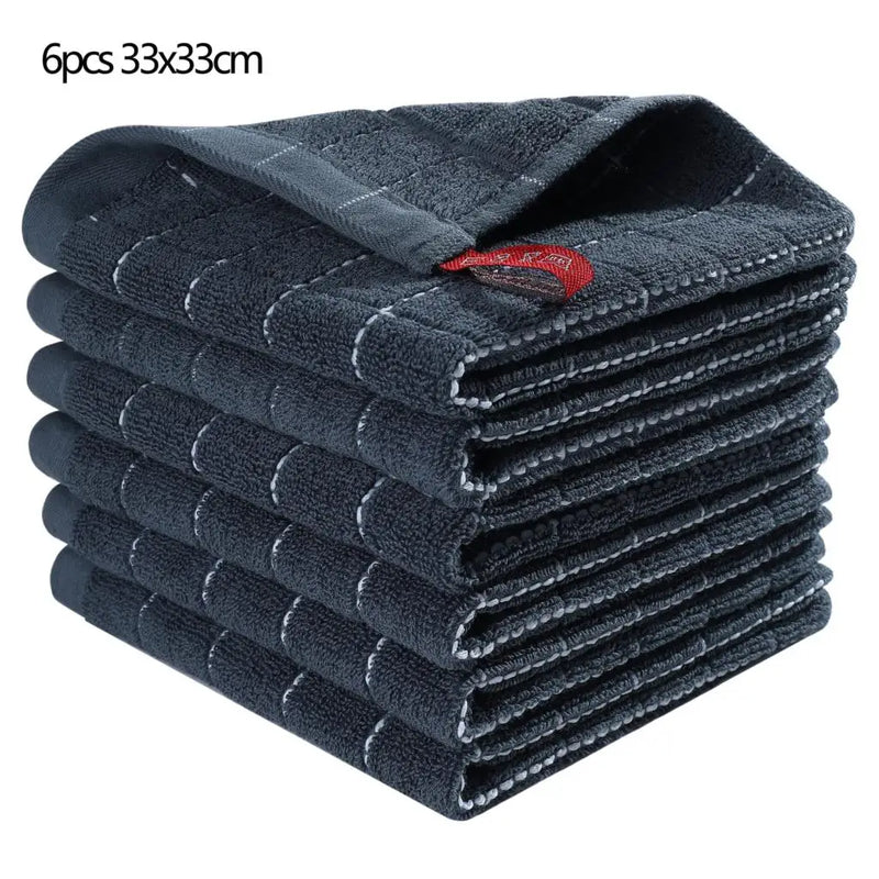 Axyaa Super Absorbent Cotton Kitchen Towel Set for Home Cleaning and Drying