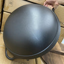 Axya 40cm Cast Iron Double Ear Stir Fryer Wok - Old Style Deep Pot