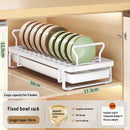Axyaa Pull-out Dish Drainer Storage Rack for Kitchen Sink Cabinet - Organizer Holder