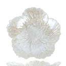 Axyaa Flower Glass Fruit Plate: Elegant Modern Snack Dish in Pearlescent Nordic Design