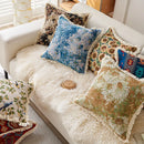 Axyaa Retro Cotton & Linen Throw Pillowcase 45x45 - Yarn-Dyed Jacquard Cover