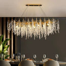 Axyaa Modern Luxury Crystal Chandelier LED Pendant Lamp for Home Decor