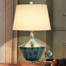 Axyaa Ceramic Ice Crack Table Lamp: Modern Minimalist Cozy Bedroom Lighting