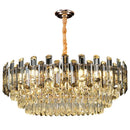 Axyaa Crystal Chandelier: Modern Luxury LED Hanging Lamp for Living/Dining Room
