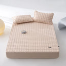 Axyaa Waterproof Throw Mattress Cover with 3D Air Fabric & Soybean Fiber Filling