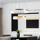 Axyaa Modern French Style Crystal Chandelier Ring Pendant Light