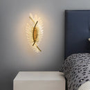 Axyaa Acrylic Feather Wall Lamp for Bedroom, Living Room, Study - Modern, Simple Design