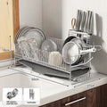 Axyaa Dish Drying Rack with Drainboard and Utensil Holder for Kitchen Counter
