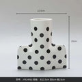 Axyaa Striped Wave Point Ceramic Vase - Geometric Flower Pot Home Decor