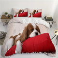 Axyaa Cute Puppy Dog Bedding Set - Duvet Cover + 2 Pillowcase