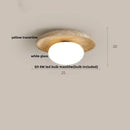 Axyaa Yellow Travertine LED Ceiling Lamp - Modern Natural Stone Ceiling Lights