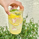 Axyaa Cute Bowknot Glass Tumbler 500ml Bunny Kawaii Cups For Coffee Juice Milk Beer