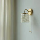 Axyaa Brass LED Crystal Wall Lights for Living Room Bedroom Decor