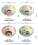 Axyaa Ceramic Cartoon Salad Bowl: Cute, High Aesthetic Small Bowl for Air Fryer
