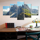 Axyaa Mountain Peak Landscape Canvas Wall Art for Home Decor
