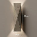 Axyaa Yellow Travertine Stone Japanese Style LED Wall Lamp for Bedroom and Living Room