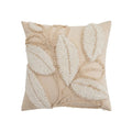 Axyaa Tufted Plush Leaves Pillowcase: Modern Plant Cartoon Pattern, 45x45cm