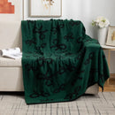 Axyaa Deer Plush Knitted Bow Blanket - Multi-purpose Sofa & Air Conditioner Blanket
