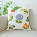 Axyaa Wild Floral Plant Embroidery Pillow Cover, 45x45cm, Country Style