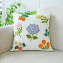 Axyaa Wild Floral Plant Embroidery Pillow Cover, 45x45cm, Country Style