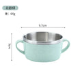 Axyaa Double Layer Rice Soup Bowl with Handle, Children's Tableware