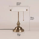 Axyaa Yellow Glass Desk Lamp - Retro Design LED Table Light for Home Office Bedroom
