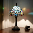 Axyaa Blue Dragonfly Crystal Bedside Table Lamp