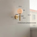 Axyaa Modern Black Iron LED Wall Light with Pull Chain Switch & White Glass