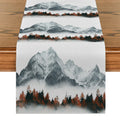 Axyaa Autumn Snow Mountains Table Runner for Home Wedding Centerpieces & Party Decor