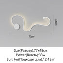 Axyaa Modern Minimalist LED Wall Lamp for Living Room Bedroom, Indoor Black White Light