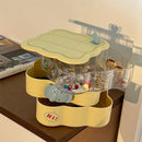 Axyaa Rotating Jewelry Box Organizer Hair Accessories Earrings Rings Storage Box