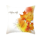 Axyaa Autumn Maple Leaves Pillow Cases with Fresh Print Flower Plant Custom Polyester Cover