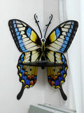 Axyaa Butterfly Crystal Shelf: Home Decor Essential Oil Rack & Floating Wall Display