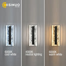 Axyaa 12W Acrylic Rectangle Copper Wall Sconce LED Light for Living Room & Bedroom