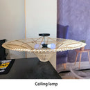 Axyaa Rattan Weave LED Chandelier: Creative Lighting for Home, Restaurant, and Bar