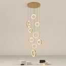 Axyaa LED Crystal Chandelier Ceiling Lamp for Modern Indoor Living Room Lighting